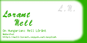 lorant mell business card